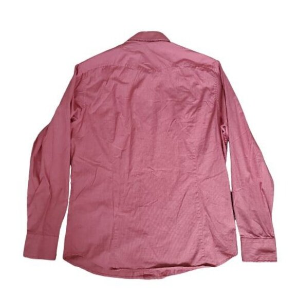 Banana Republic Men's Slim Fit Long Sleeve Casual Shirt Pink/White Size Medium - Picture 3 of 11